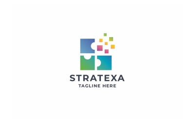 Logotipo profissional de estratégia de pixel profissional