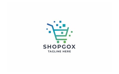 Pixel bevásárlókosár logó