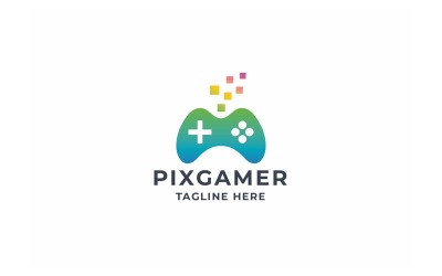Professionelles Pixel-Gamer-Logo