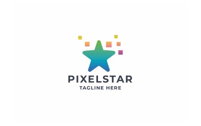 Professionelles Pixel Star-Logo