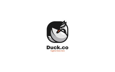 Vector Duck enkel maskot logotyp stil