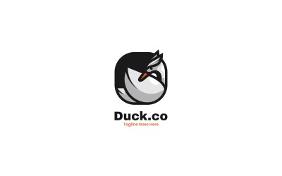 Vector Duck jednoduchý styl loga maskota