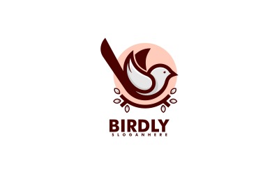 Vogel-einfaches Maskottchen-Logo Vol.1