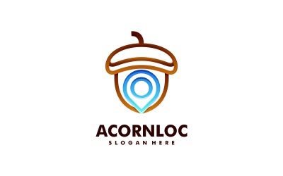 Acorn Location Line Art Logotyp