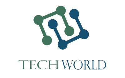 Einfaches TechWorld-Technologie-Logo