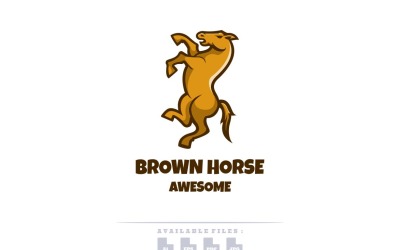Illustratie Vectorafbeelding van bruin paard, goed voor logo-ontwerp