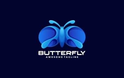 Logo-Stil mit Schmetterlingsverlauf Vol.1