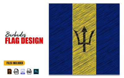 30 november Barbados självständighetsdagen flagga Design Illustration