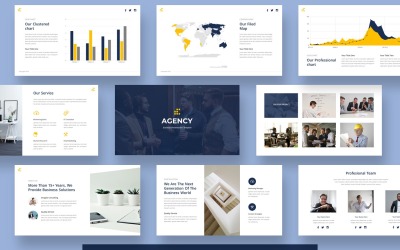Agentur - Mehrzweck-PowerPoint-Vorlage für Unternehmen