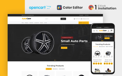 Autocare Alkatrészek és Kiegészítők Store Opencart téma