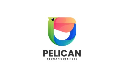 Buntes Logo mit Pelikan-Farbverlauf Vol.1