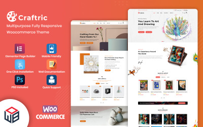Craftric - Art Gallery, Painting Multipurpose eCommerce WordPress Mall