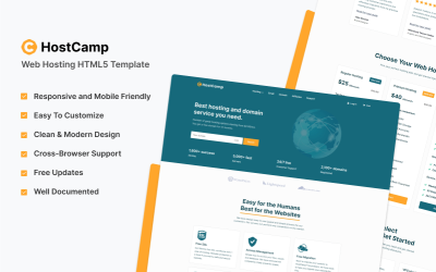 HostCamp - Modèle d&amp;#39;hébergement Web HTML5
