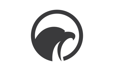 Kartal Kafa Vektör Logo Tasarım Şablonu V4