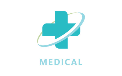 Modello di progettazione di logo vettoriale per cure mediche V4