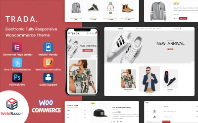 Trada - 时尚商店设计 WooCommerce 主题