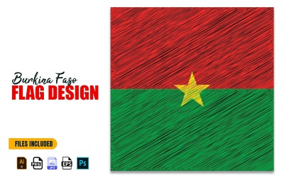 Augusztus 5. Burkina Faso függetlenség napja zászló tervezési illusztráció