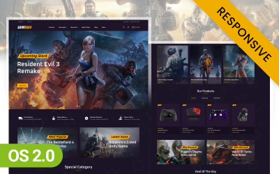 Gamehoak – Online játékáruház Shopify 2.0 reszponzív téma