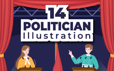 14 Illustratie van politicus of regering