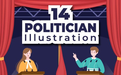 14 Ilustración de político o gobierno