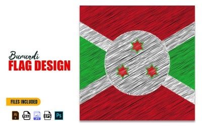1 juli Burundi Onafhankelijkheidsdag vlag ontwerp illustratie
