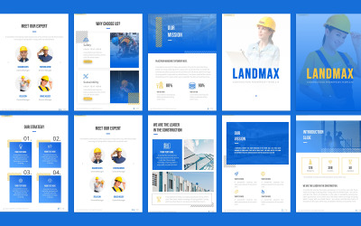 Landmax Construction A4 Potrait Google Slides mall