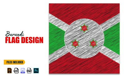1 luglio Burundi Independence Day Flag Design Illustration
