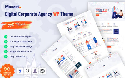 Maxzet - Tema WordPress para Agência Corporativa Digital