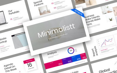 Minimalistt Modern minimalistisch Keynote-sjabloon