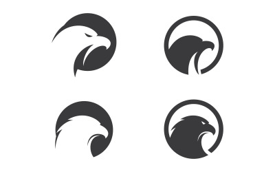 Modèle de conception de logo vectoriel tête d&amp;#39;aigle V10