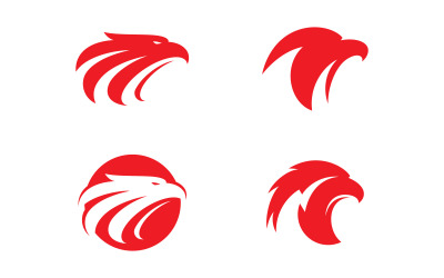 Modèle de conception de logo vectoriel tête d&amp;#39;aigle V9