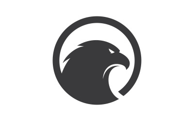Plantilla de diseño de logotipo vectorial de cabeza de águila V8