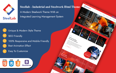 Steellab - Html-sjabloon voor industrieel en staalwerk