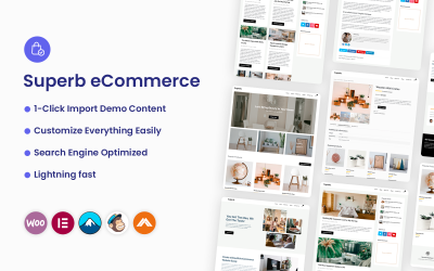 Superb eCommerce - Tema WordPress de decoração e design de interiores