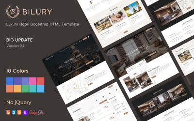 Bilury - Bootstrap HTML-sjabloon voor luxe hotels