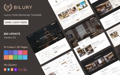 Bilury - HTML-шаблон Bootstrap для роскошного отеля