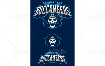 Buccaneers piratmaskot vektorillustration