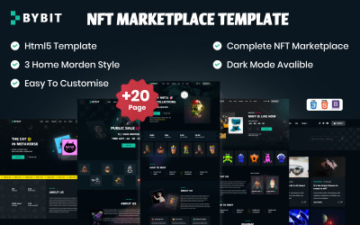 Bybit - Plantilla HTML 5 de Minting/Colección NFT