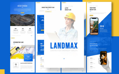 Landmax Bau A4 Hochformat Powerpoint-Vorlage