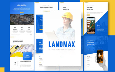 Landmax строительство A4 Портрет Шаблон Powerpoint