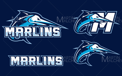 Marlins Team Mascot vektorillustration