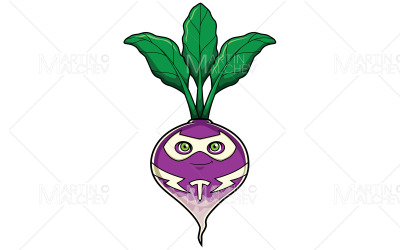 Rova superhjälte maskot vektorillustration