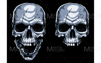 Skull Evil Maskot vektorillustration