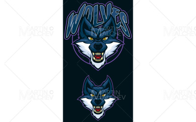 Wolves Team Maskot vektorillustration