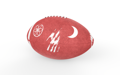 American Football Low-Poly-3D-Modell