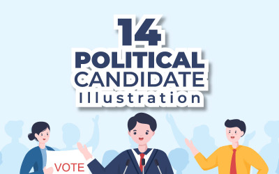 14 Design-Illustration für politische Kandidaten