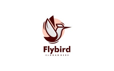 Fly Bird Simple Mascot Logo Style