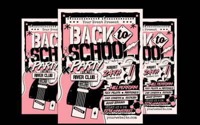 Flyersjabloon voor terug naar schoolfeest