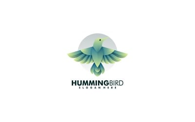 Logo-Stil mit Kolibri-Farbverlauf