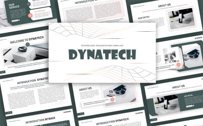 Modello di presentazione PowerPoint multiuso con tecnologia Dynatech
